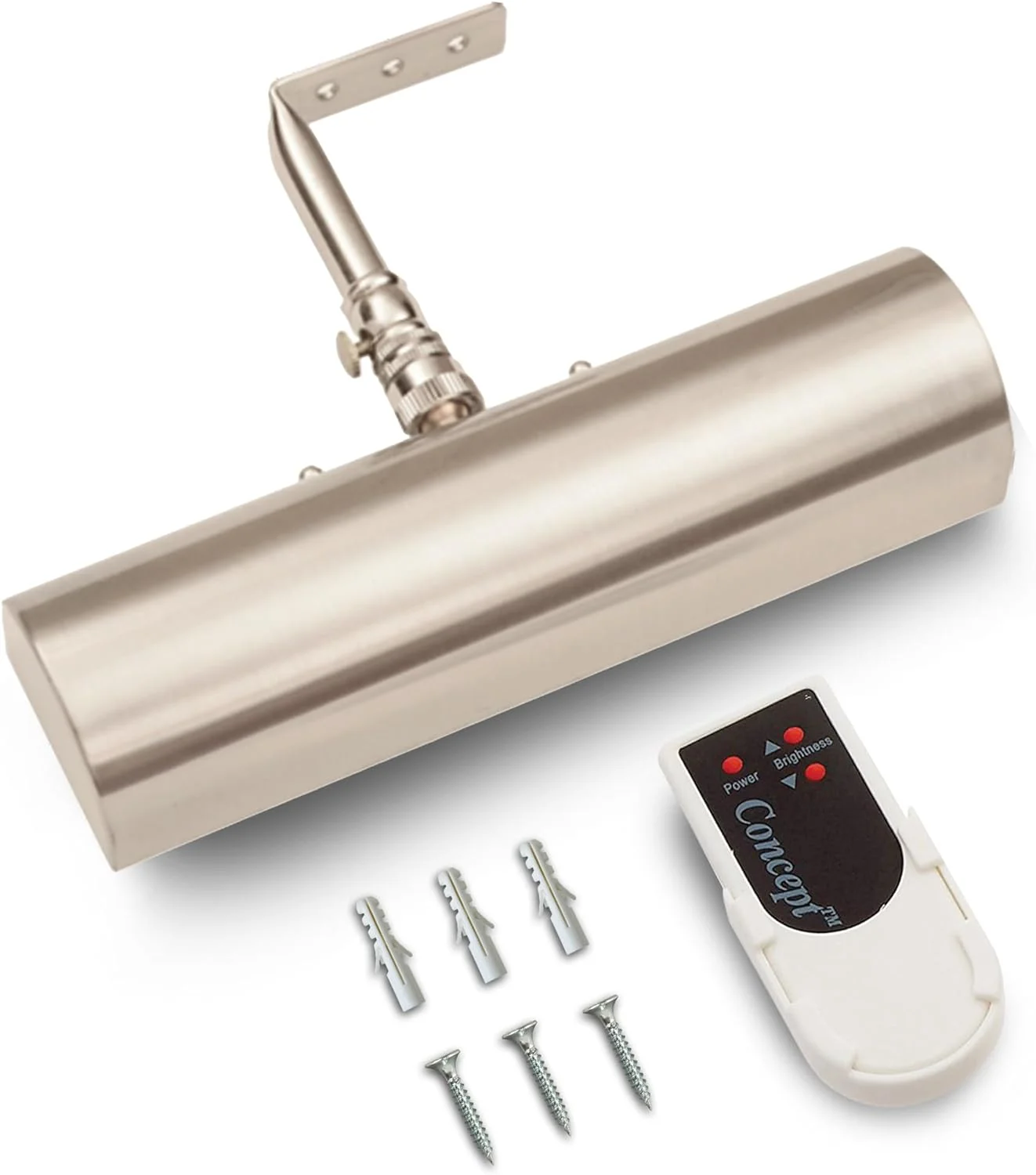 205L Cordless Remote Control LED Picture Light-7 3/4 inch Satin Nickel, Small