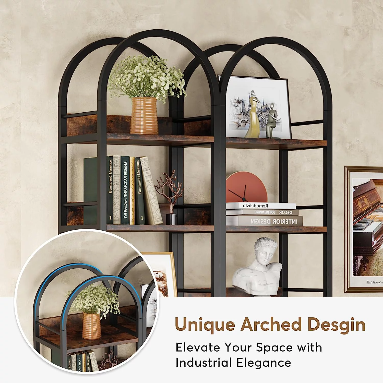 Tribesigns 6-Tier Open Bookshelf, 78.7