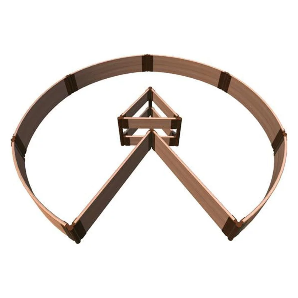 Frame It All Tool-Free Classic Sienna 2-Level Circle Keyhole Garden - 1