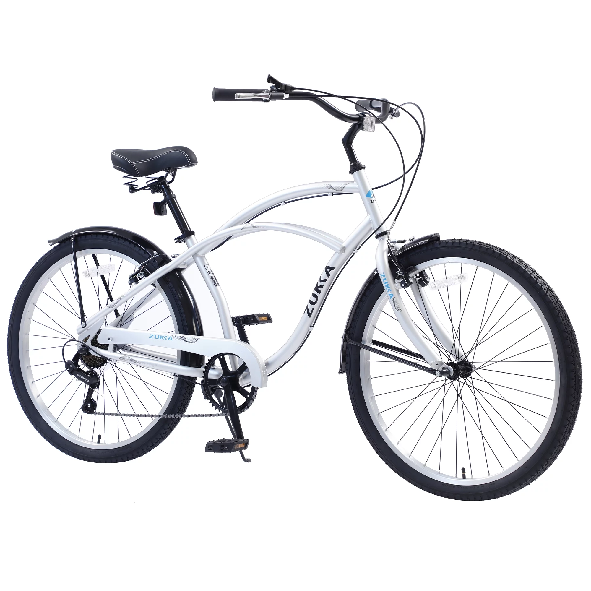 GUTALOR Men's 7-Speed Beach Cruiser Bike - 26-Inch Bicycle in Multiple Colors