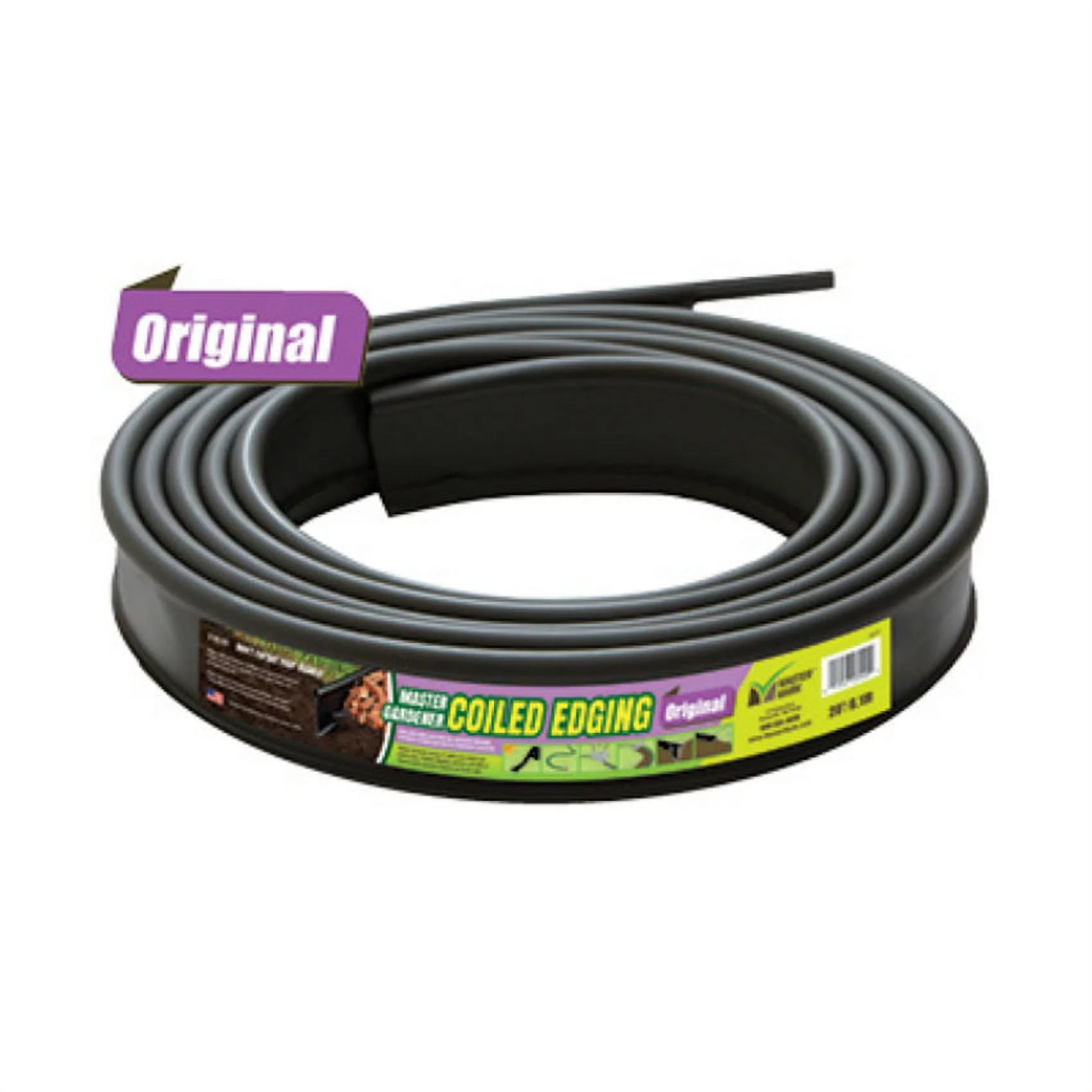 Master Mark 23920 Master Gardener Original Coiled Edging, Black, 3-1/2