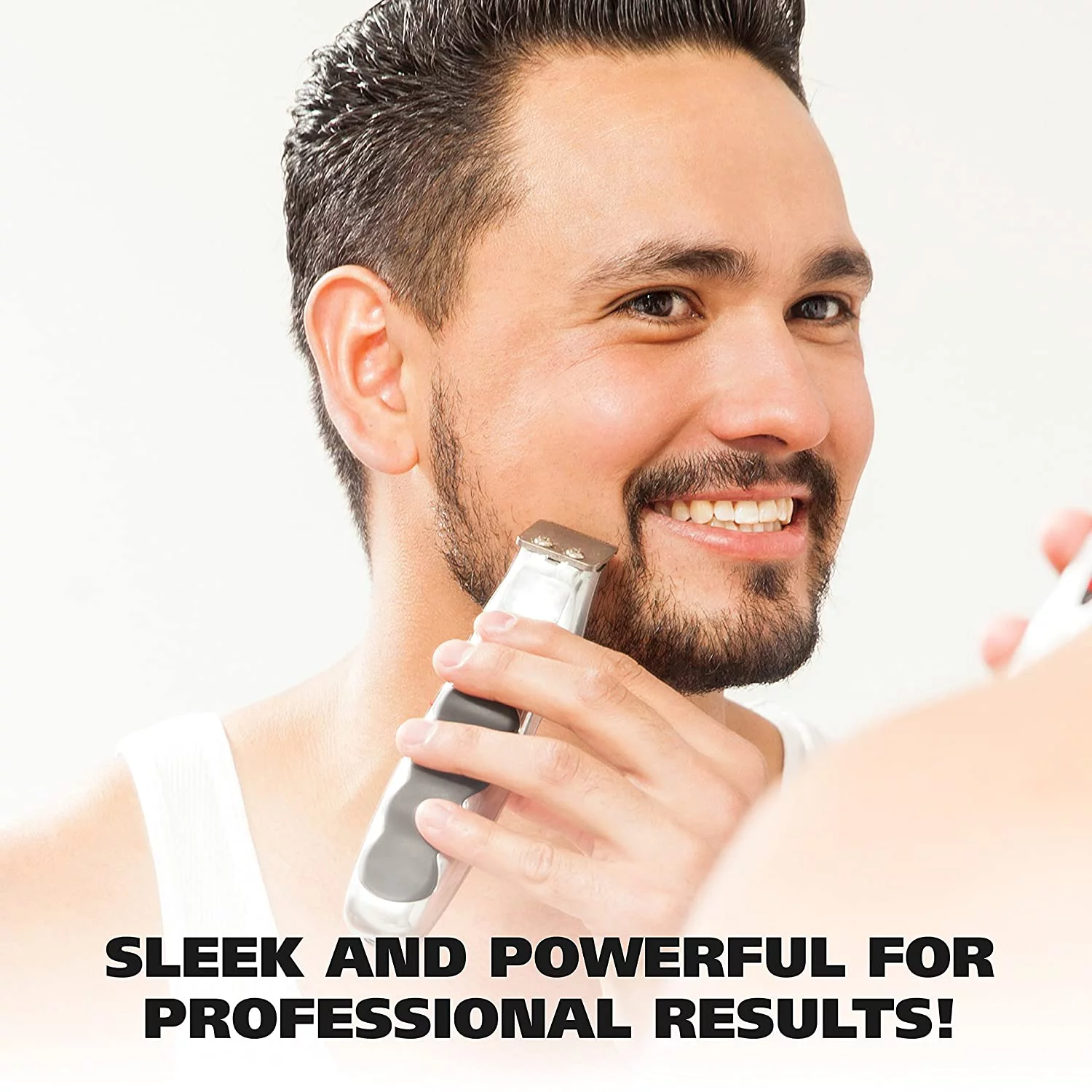 WAHL 5622 Groomsman Rechargeable Beard, Mustache, Hair & Nose Hair Trimmer for Detailing & Grooming, Black Rechargable Trimmer