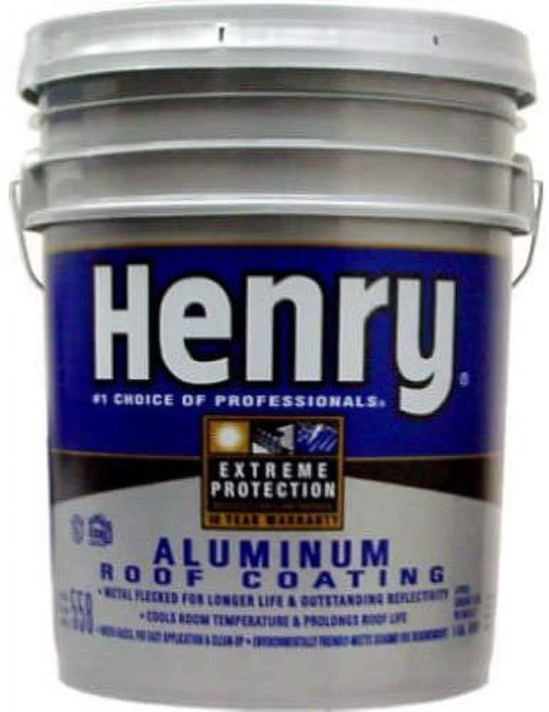 HENRY HE558178 Aluminum Roof Coating, 5 Gallon, Silver