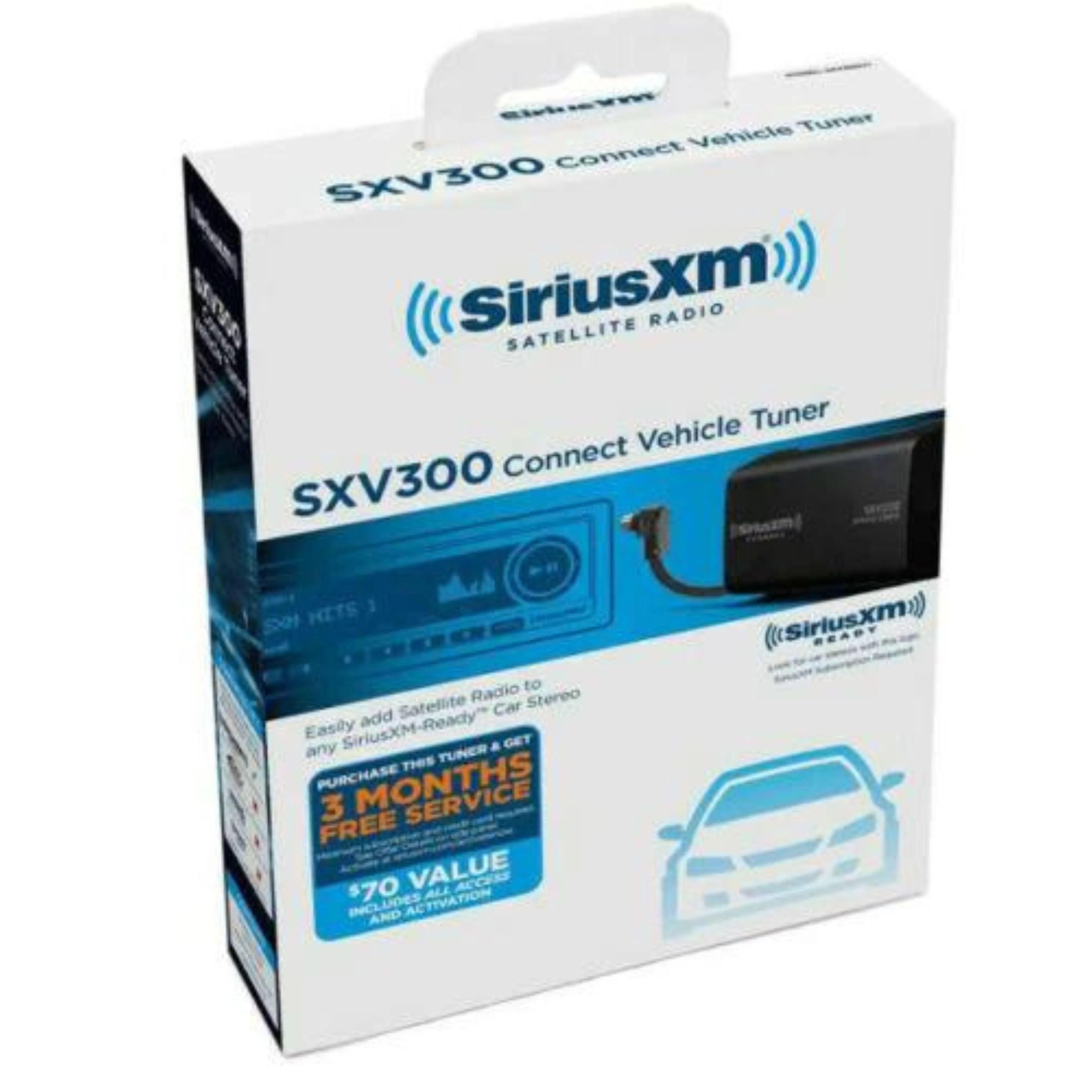 siriusxm sxv300v1 connect vehicle tuner kit for satellite radio with free 3 months satellite and streaming service