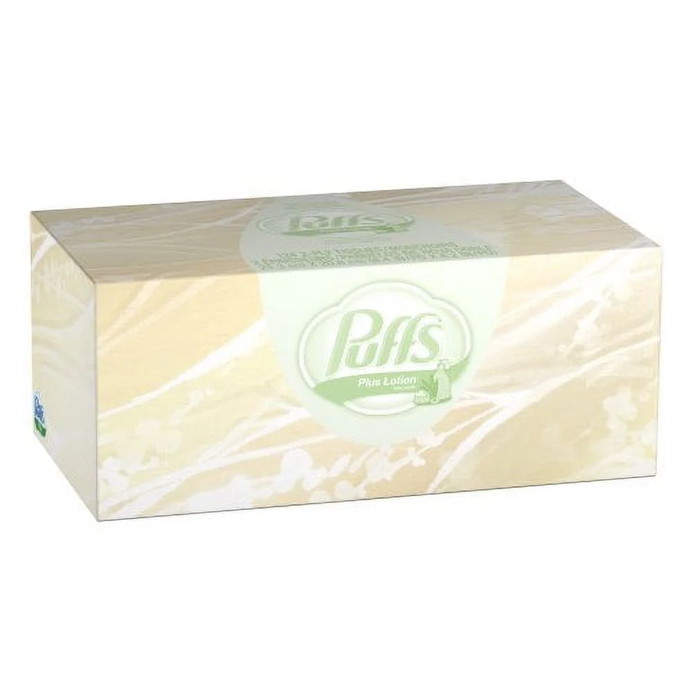 Puffs Plus Lotion Facial Tissues; 6 Family Boxes; 124 Tissues per Box