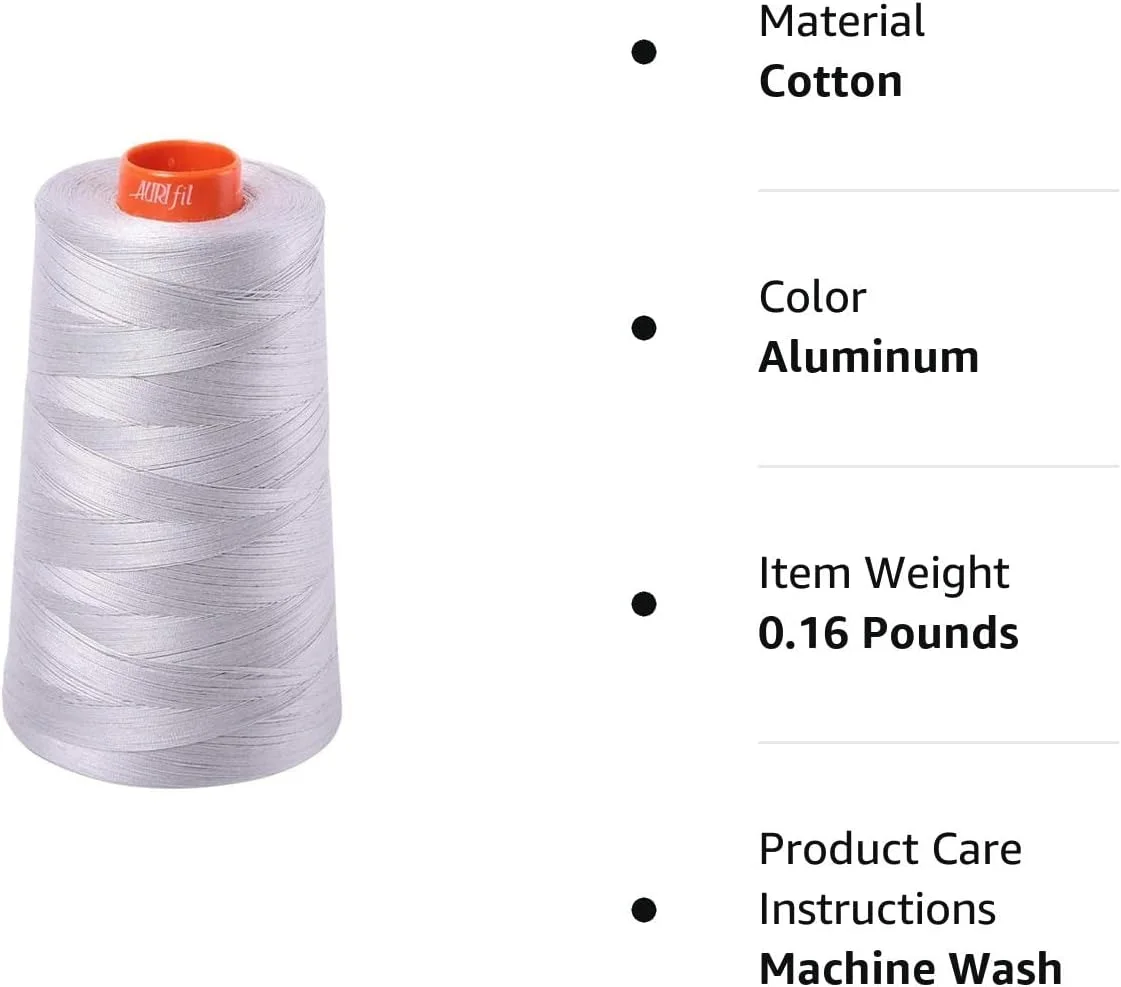 Aurifil 50wt Cotton Thread 6,452yd-Aluminum