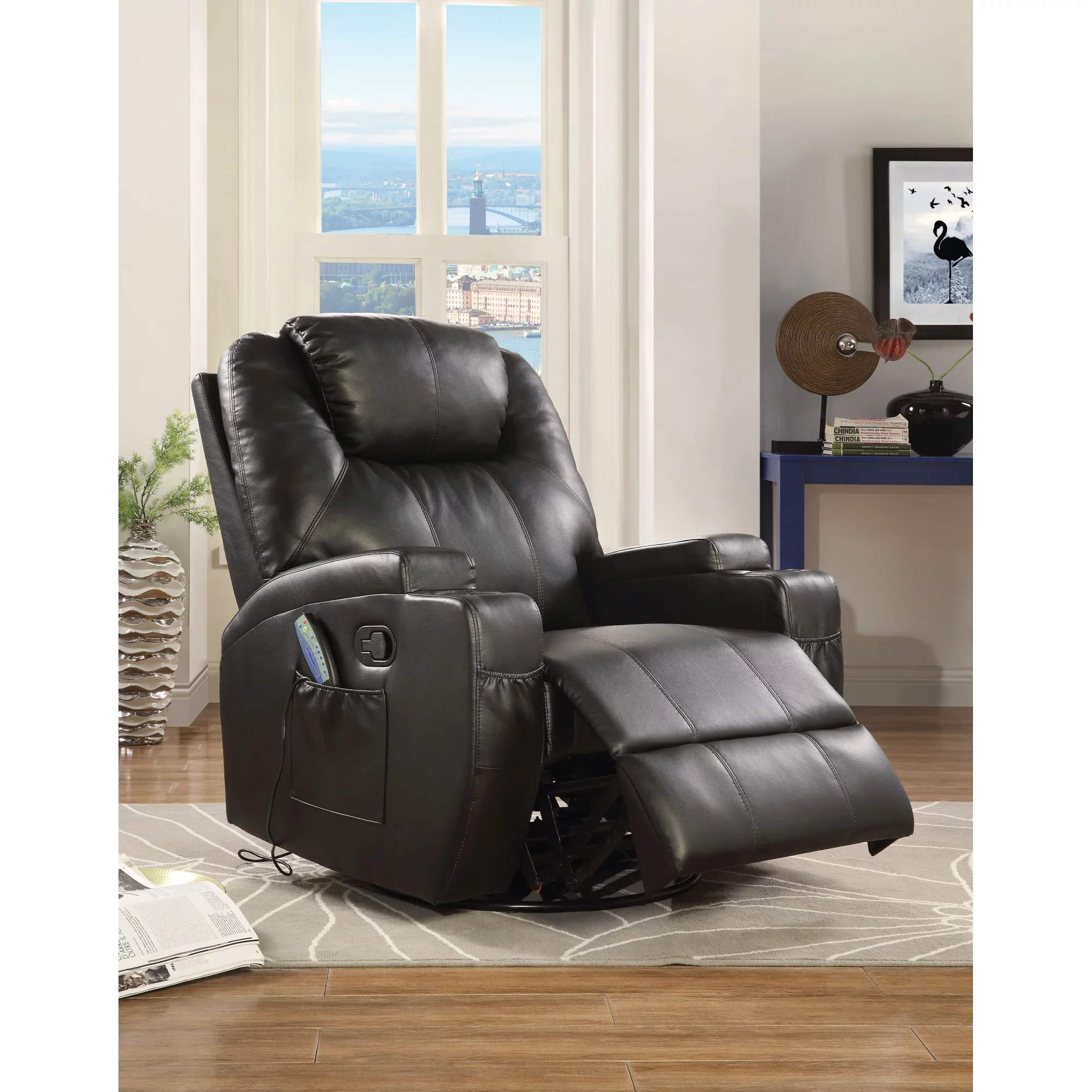 Ergode Rocker Recliner w/Swivel (Motion) Black PU