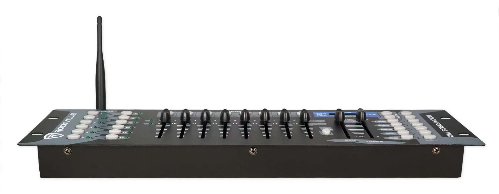 (10) Rockville MINI RF3 RGBWA+UV DMX DJ/Party Wash Lights+DMX Controller+Bags