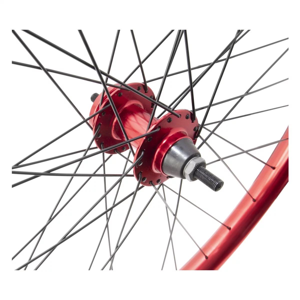 SE Bikes Dub Monster Ripper 29in Wheelset Red/Black 36H Disc 1-Speed 110/142mm