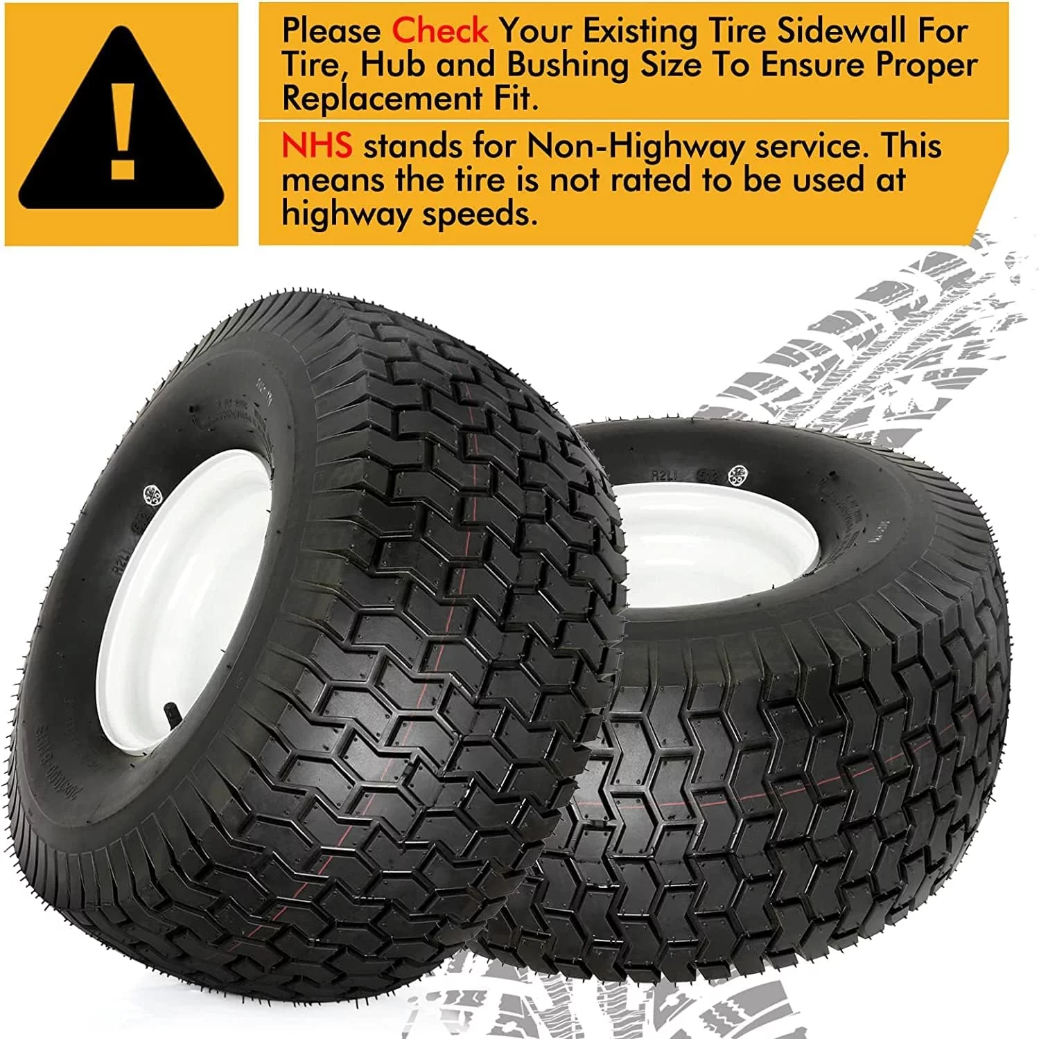 Eyoloty 20x10.00-8 Tubeless Lawn Mower Tires with Rim, 3.5