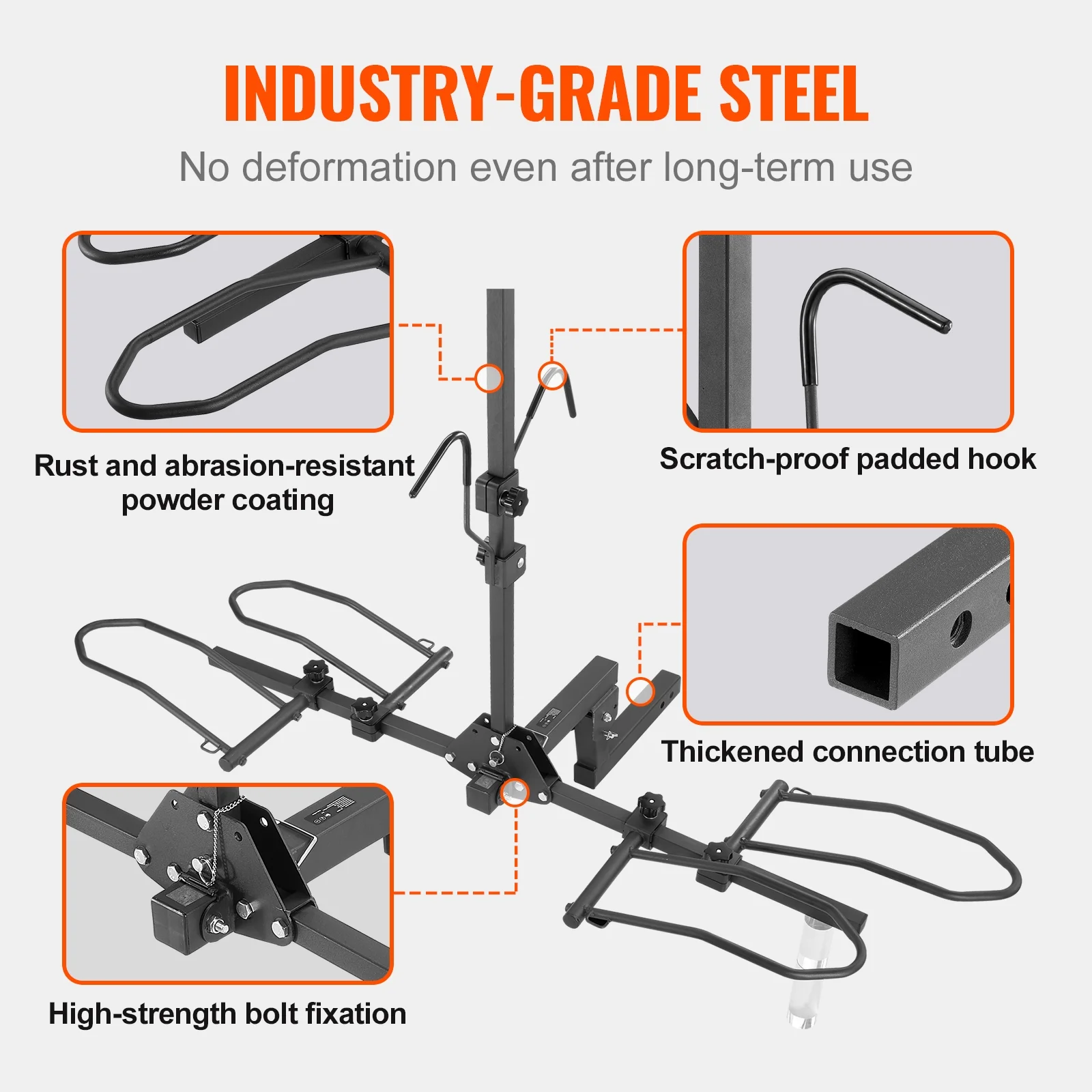 SKYSHALO Hitch Mount 160lbs Folding Carrier Car Truck SUV 2