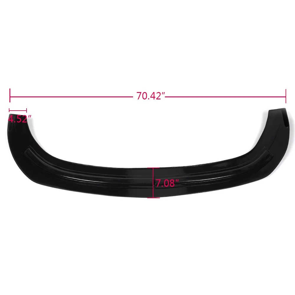 PIT66 Splitter Design Front Bumper Lip Lower Spoiler Body Fit for 2015-2017 Ford Mustang