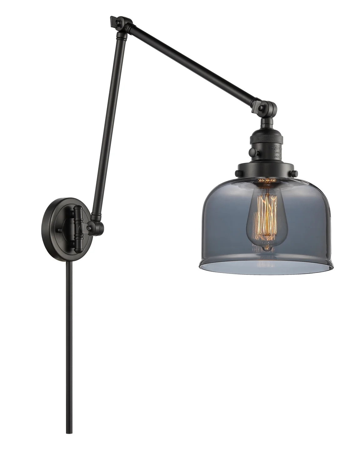 Innovations  238BKG73   Light Swing Arm Wall Lamp  Franklin Restoration  Matte