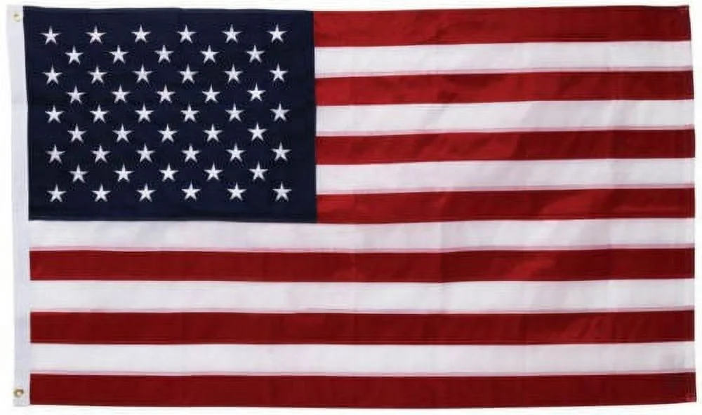 2x3 Ft American Flag US Nylon Embroidered Stars Sewn Stripes Deluxe USA
