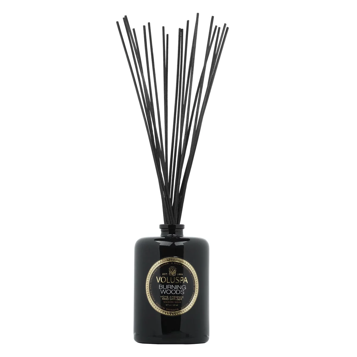 VOLUSPA BURNING WOODS REED DIFFUSER 6 OZ