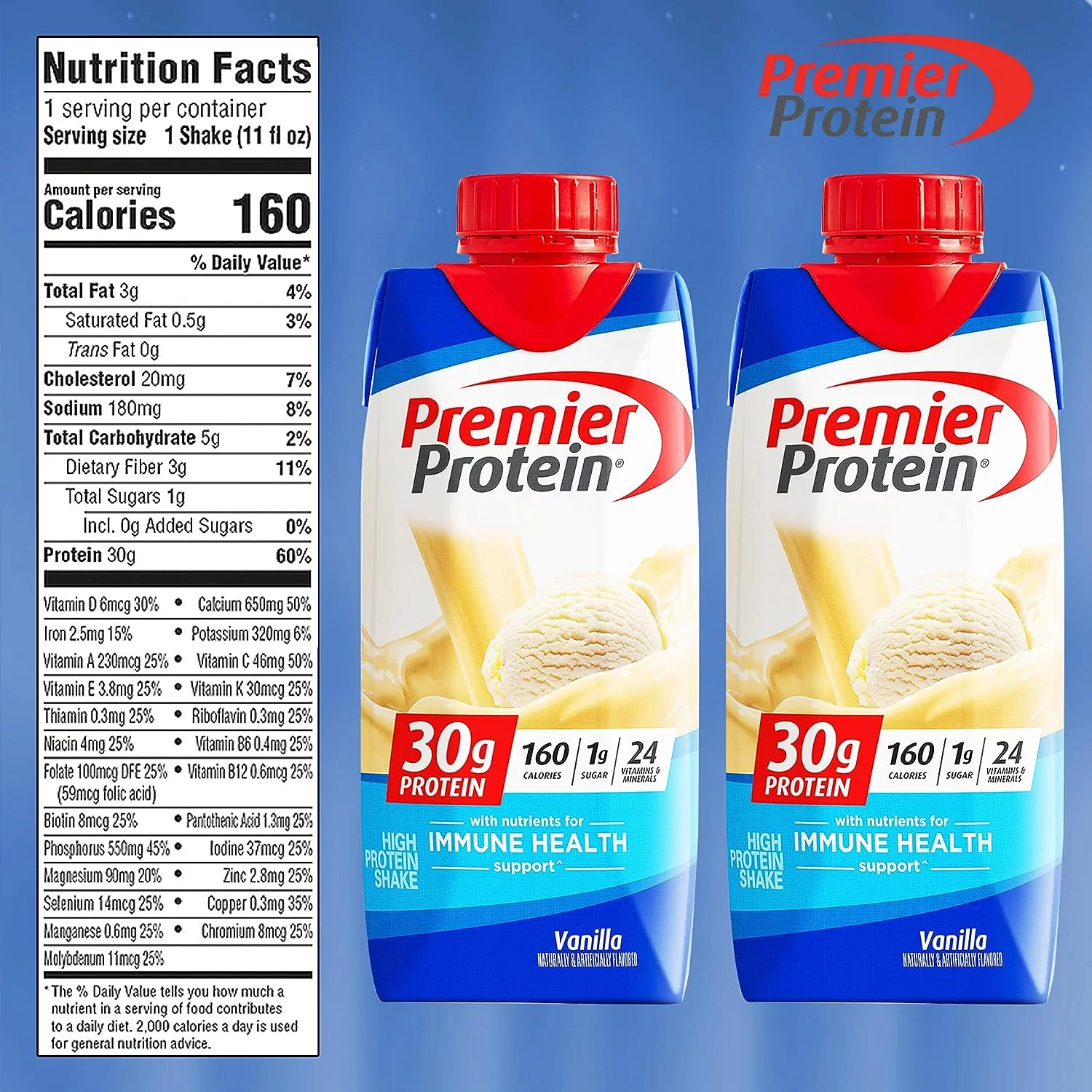 Premier Protein Shake Vanilla 11.5 fl oz  30g Protein - Pack of 6 in The Award Box Packaging