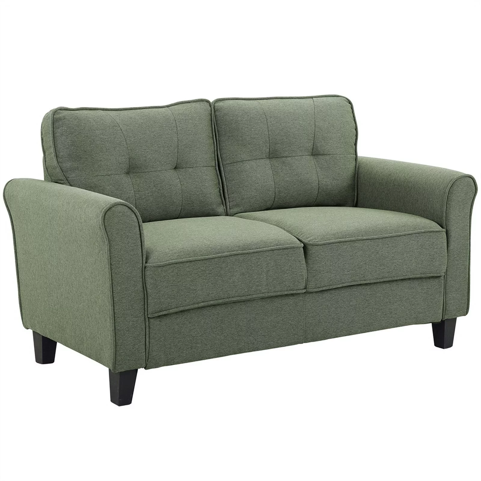 Lifestyle Solutions Helena Loveseat in Green Fabric Upholstery