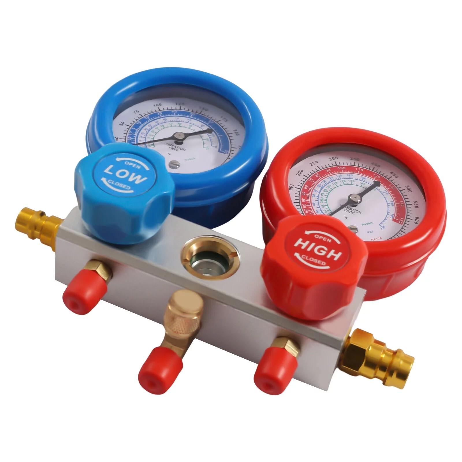 Air Vacuum Pump Manifold Gauge Set Kit 3 CFM HVAC + Kit AC A/C 110V VK125 Vacuum Pump