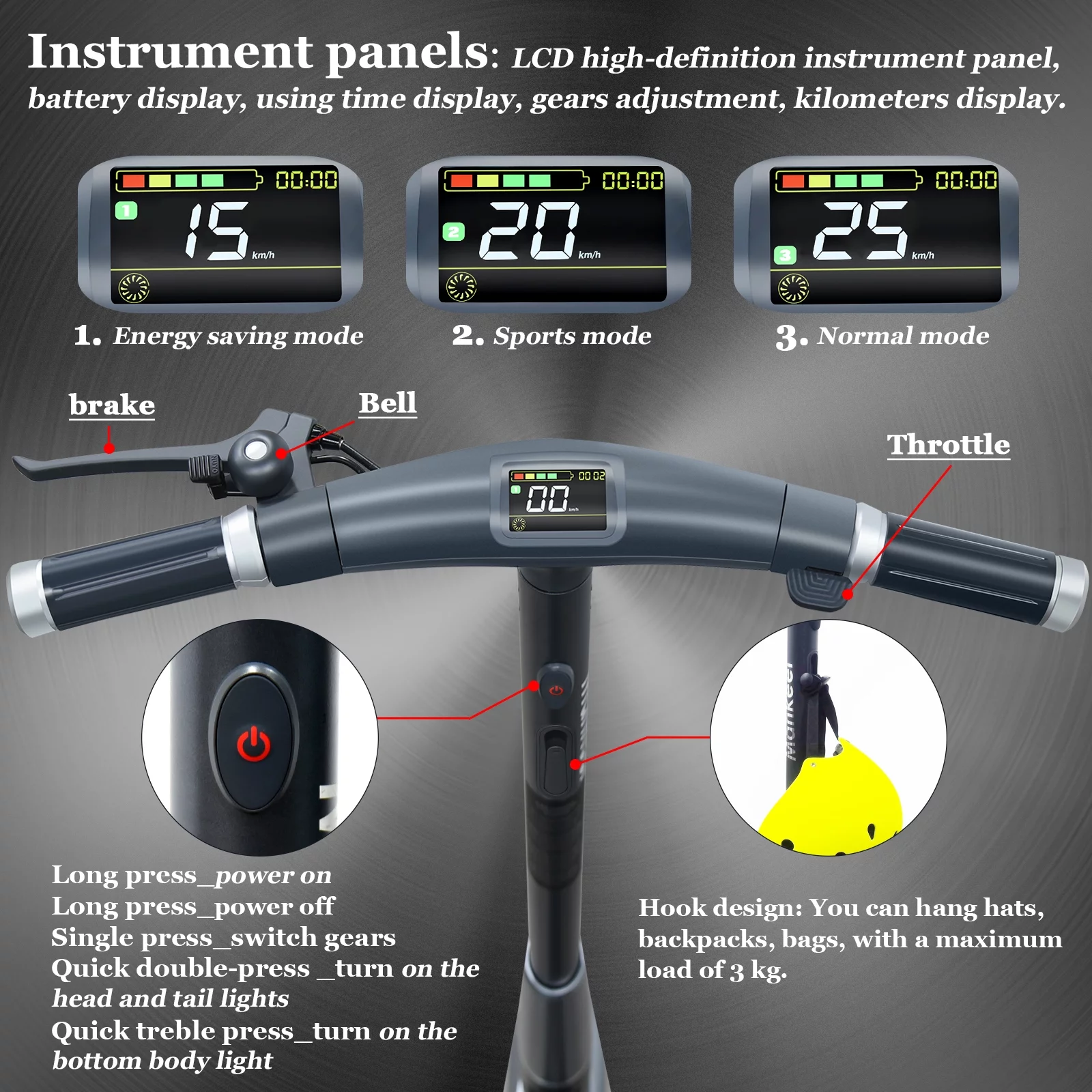 Anwick S2 Pro Electric Scooter, 350W Motor, 10