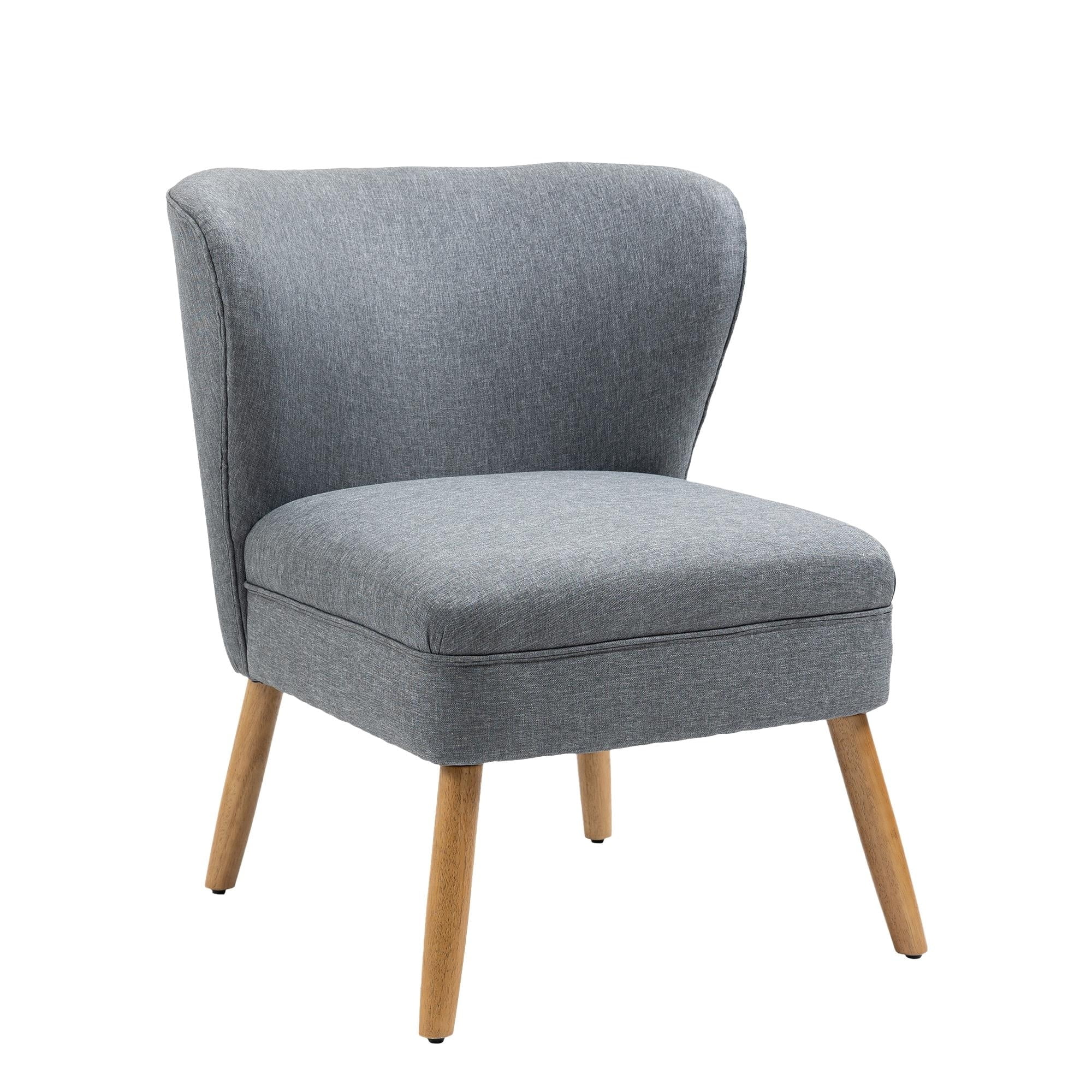 Linen Fabric Armless Accent Chair Linen Fabric Armless Accent Chair|Grey