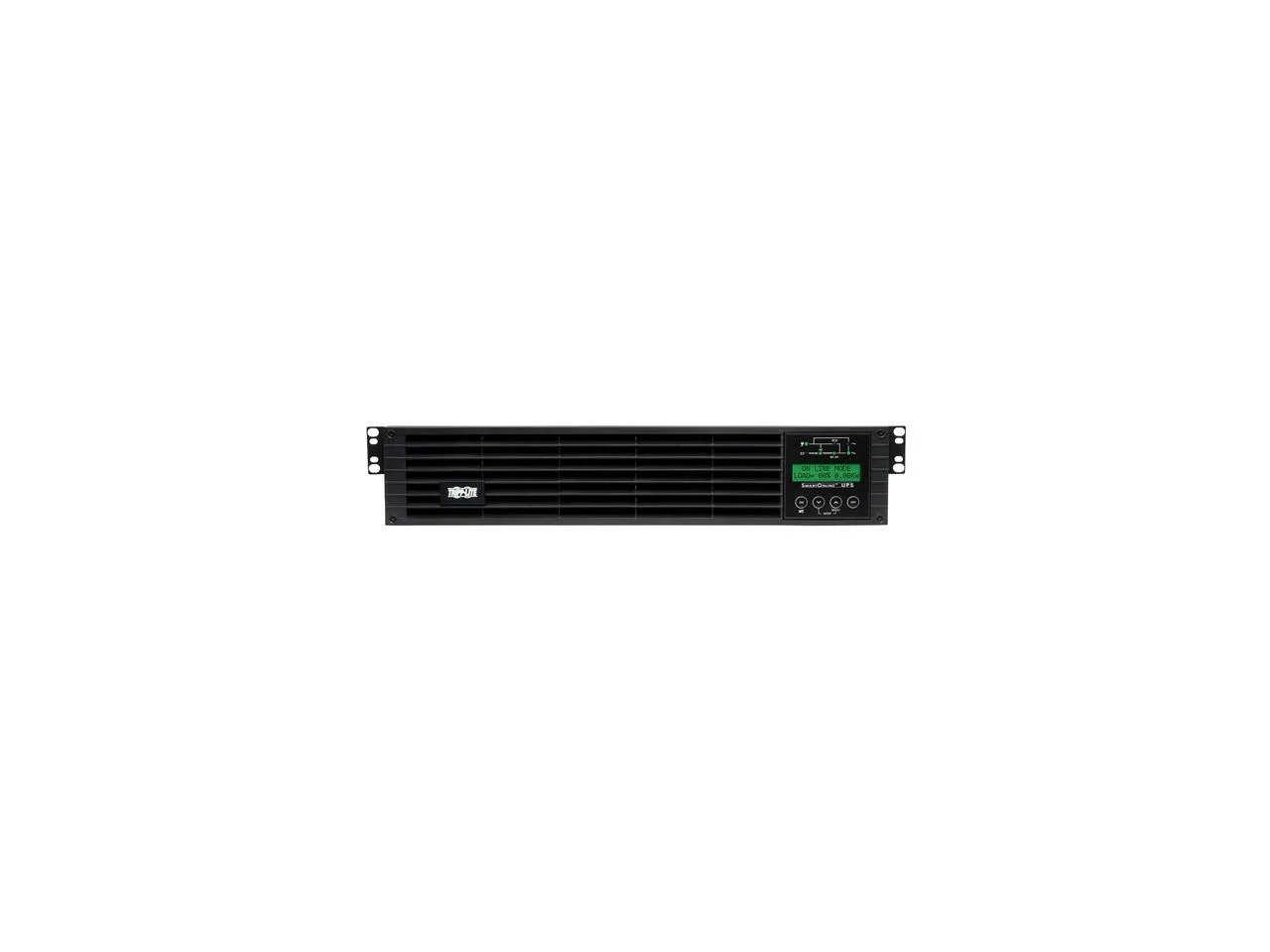 Tripp Lite SmartOnline 120V 1.5 kVA 1.35 kWatts Double-Conversion UPS, 2U Rack / Tower, Extended Run, WEBCARDLX Network Interface, LCD, USB, DB9 (SU1500RTXLCDN)