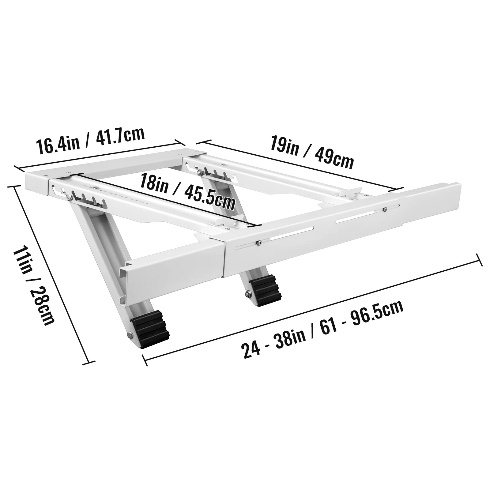 SKYSHALO Max 220 lbs Air Conditioner Support Bracket Load Capacity Heavy Duty Steel Construction Window AC Support No Drilling Easy Installation
