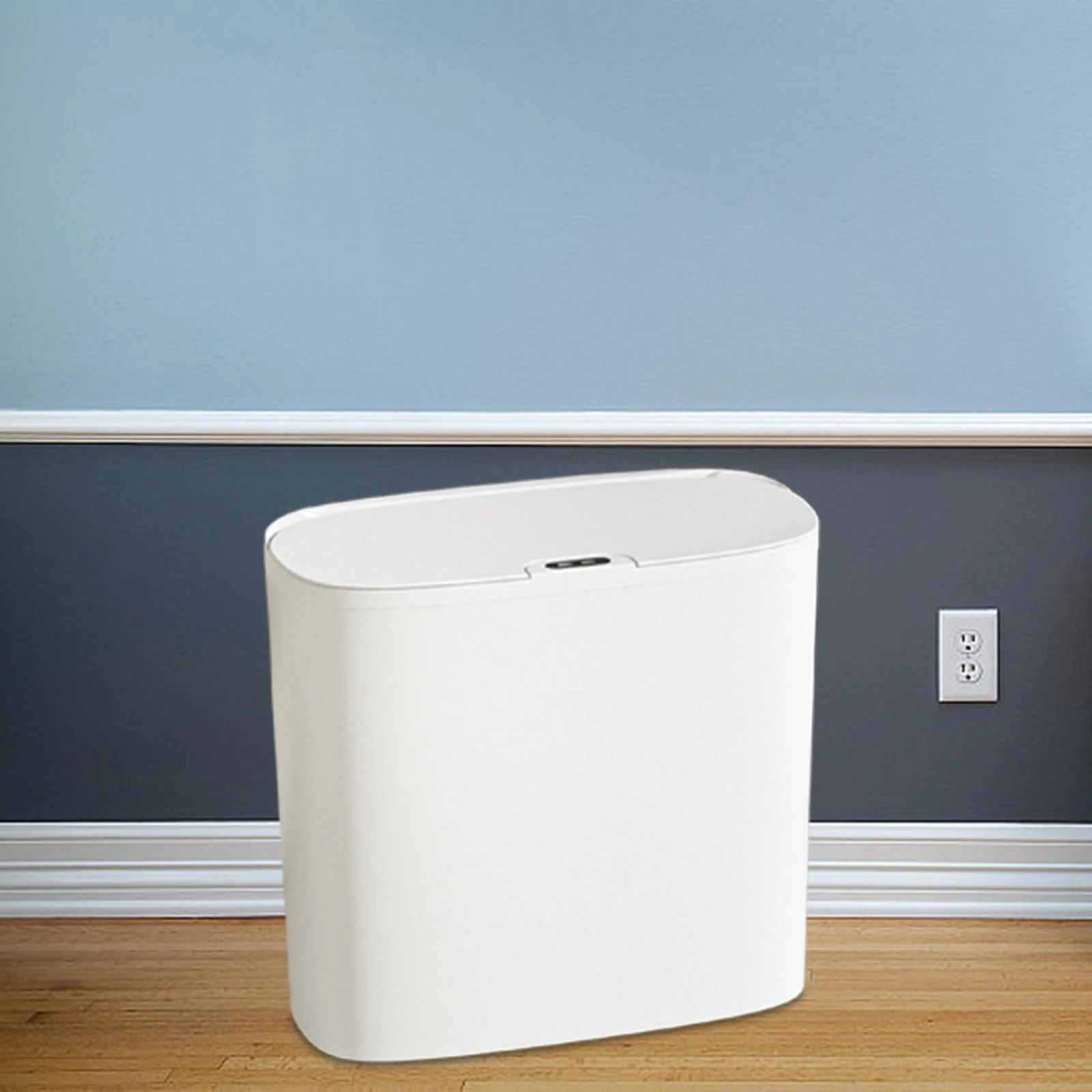 Hanging Kitchen Trash Can Waste Bin RV Bathroom with Cover Wall Mounted Waste Bin Durable Compost Bucket under Sink Trash Bin White