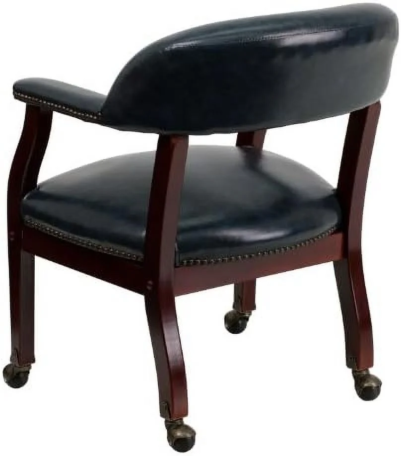FDXCKJP Burgundy LeatherSoft Conference Chair with Casters