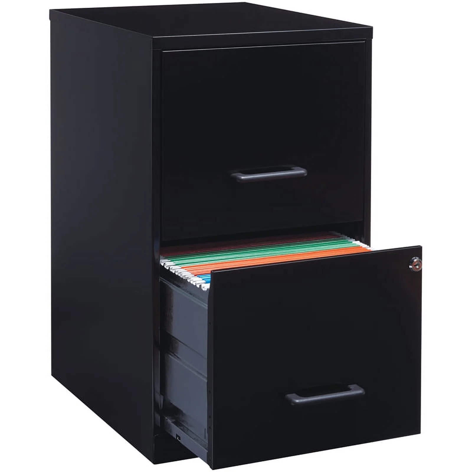 Scranton & Co 2 Drawer Letter File Cabinet in Black (Set of 5)