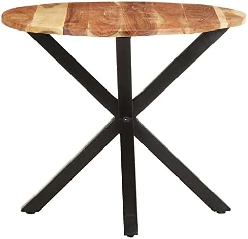 HBBOOMLIFE   Console Table Small Dresser Coffee  Craft Table Suitable for Entryway Living Room Bedroom Office 26.8"x26.8"x22" Solid Mango Wood