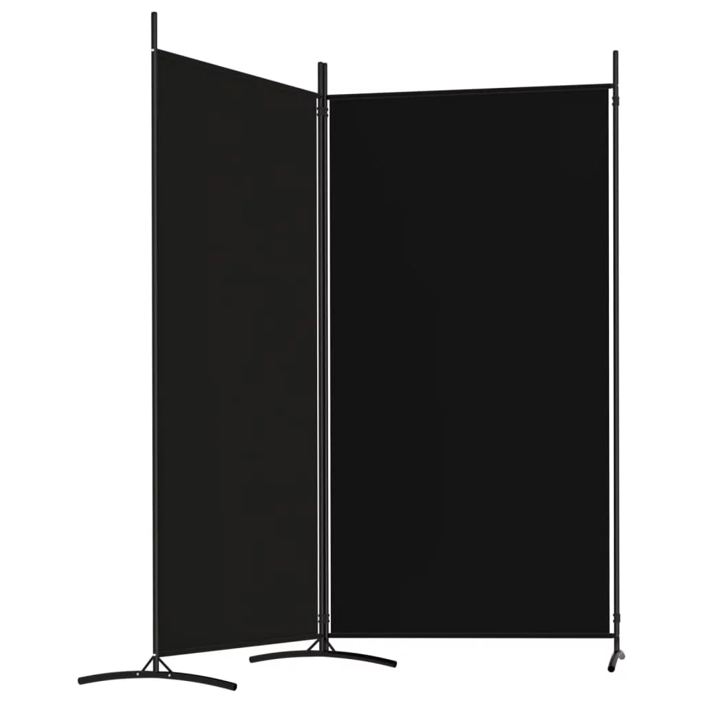 Anself 2-Panel Room Divider Black 68.9
