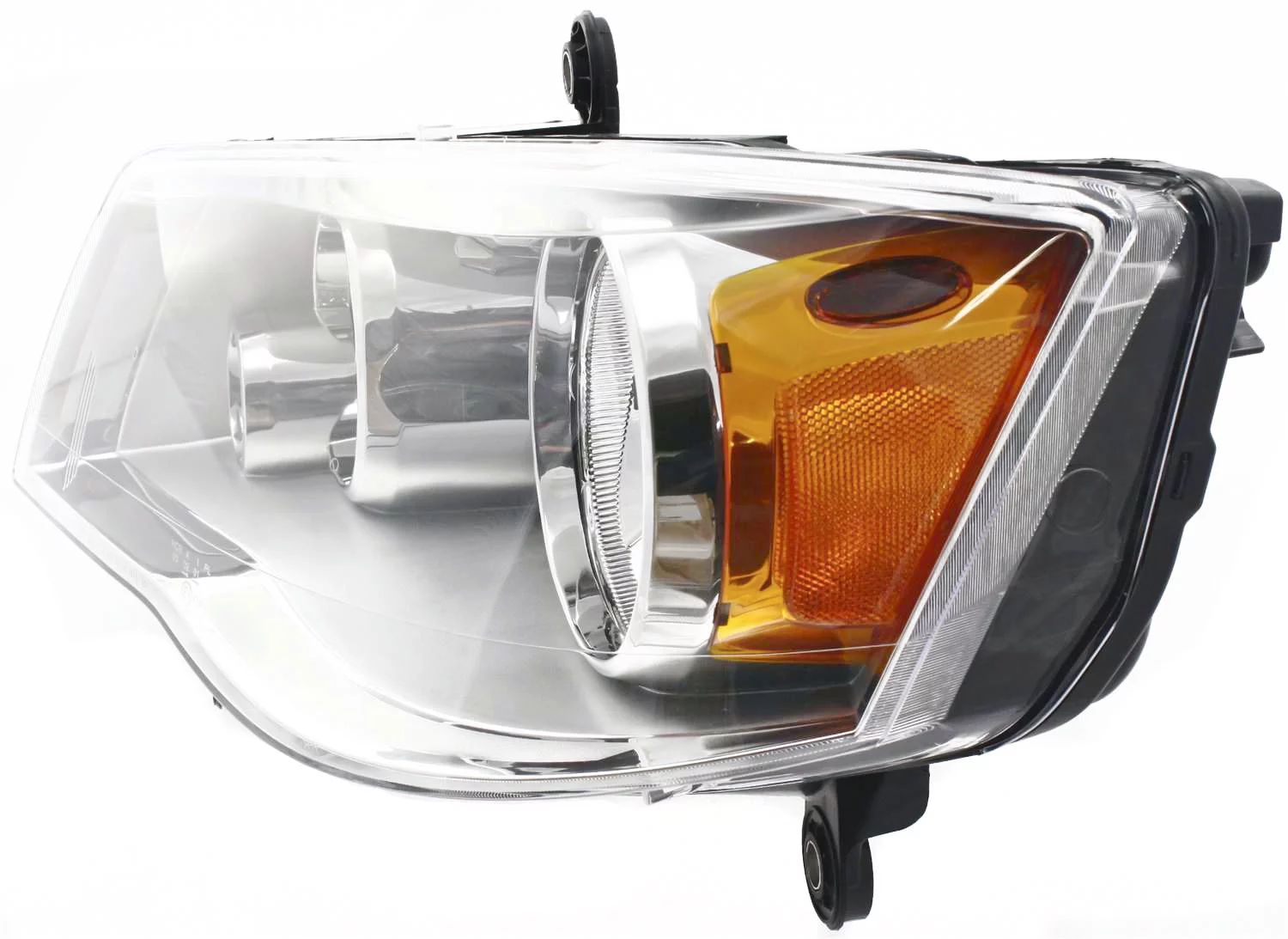 Headlight Compatible with DODGE GRAND CARAVAN 11-18/TOWN AND COUNTRY 08-16 LH Assembly Halogen Chrome Interior