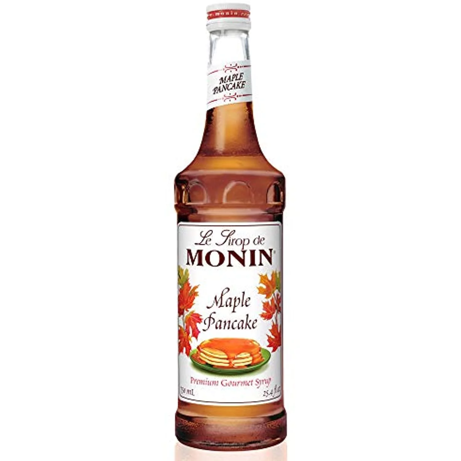 Monin - Maple Pancake Syrup, Sweet Maple Flavor, Great For Lattes, Iced Coffees, And Shakes, Gluten-Free, Vegan, Non-Gmo, Glass Bottle (750 Ml)