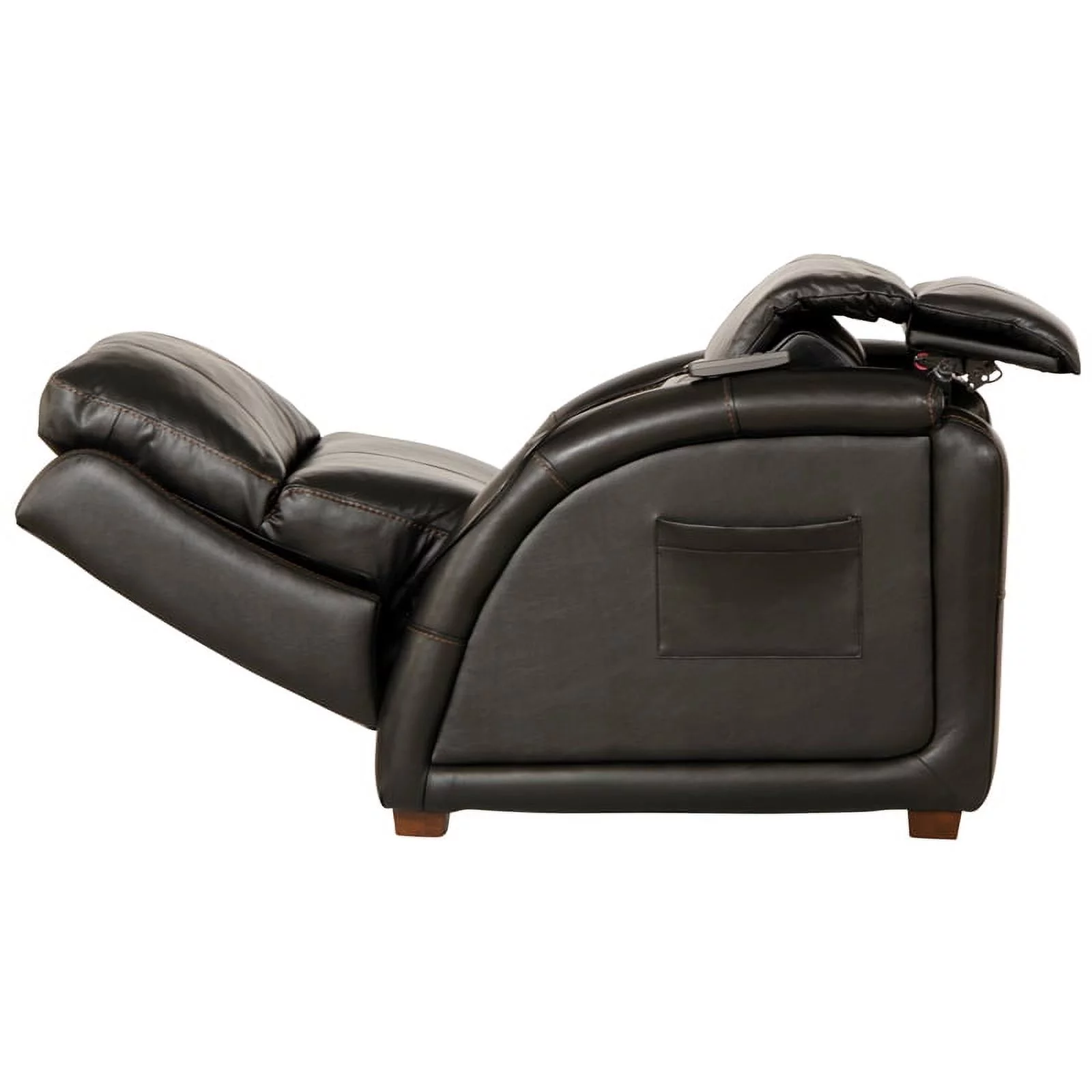 Catnapper Decompress Power Zero Gravity Recliner in Italian Black Leather