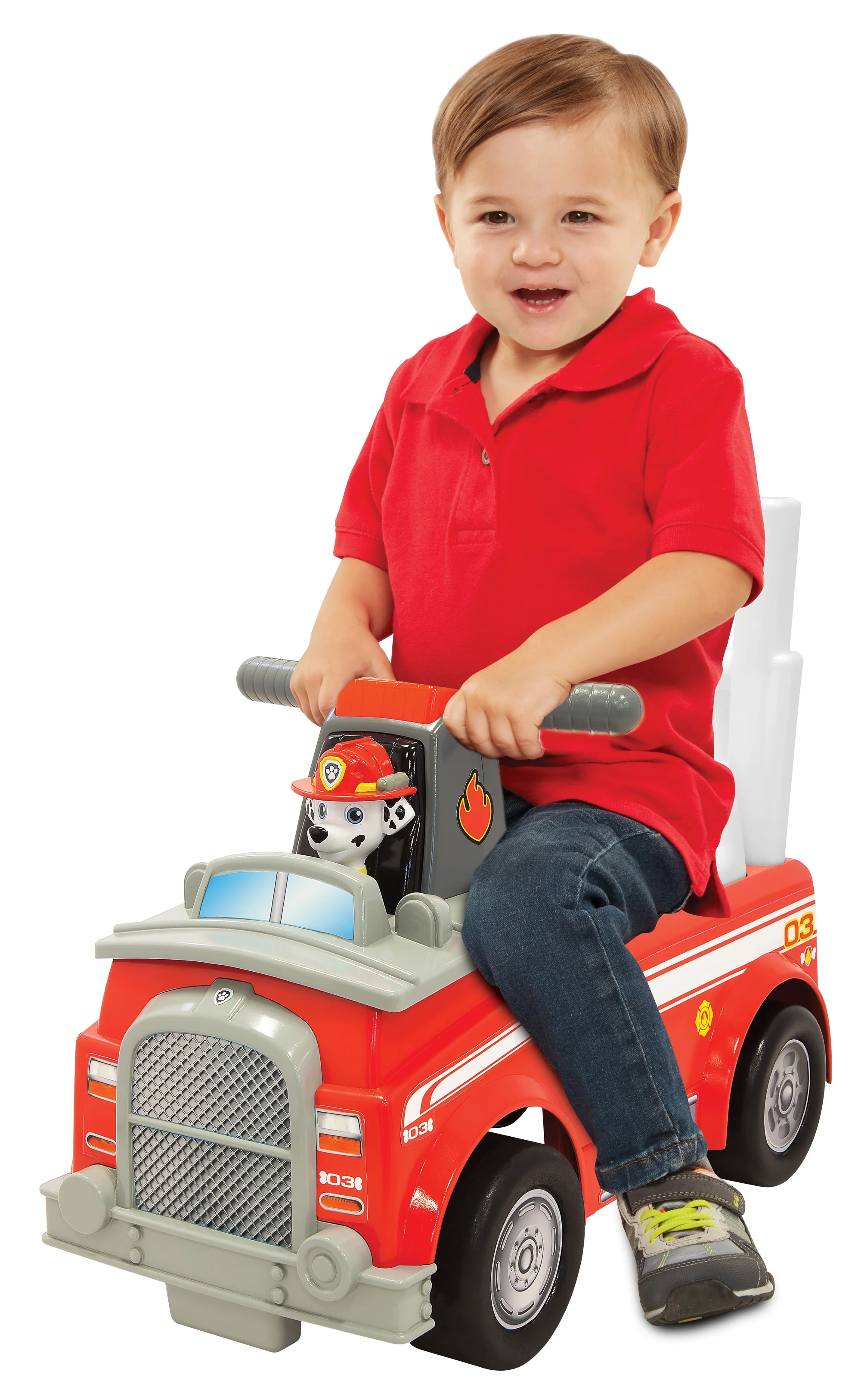 Paw Patrol Marshal Fire Truck Ride-On with Sounds For Kids, Boys, and Girls