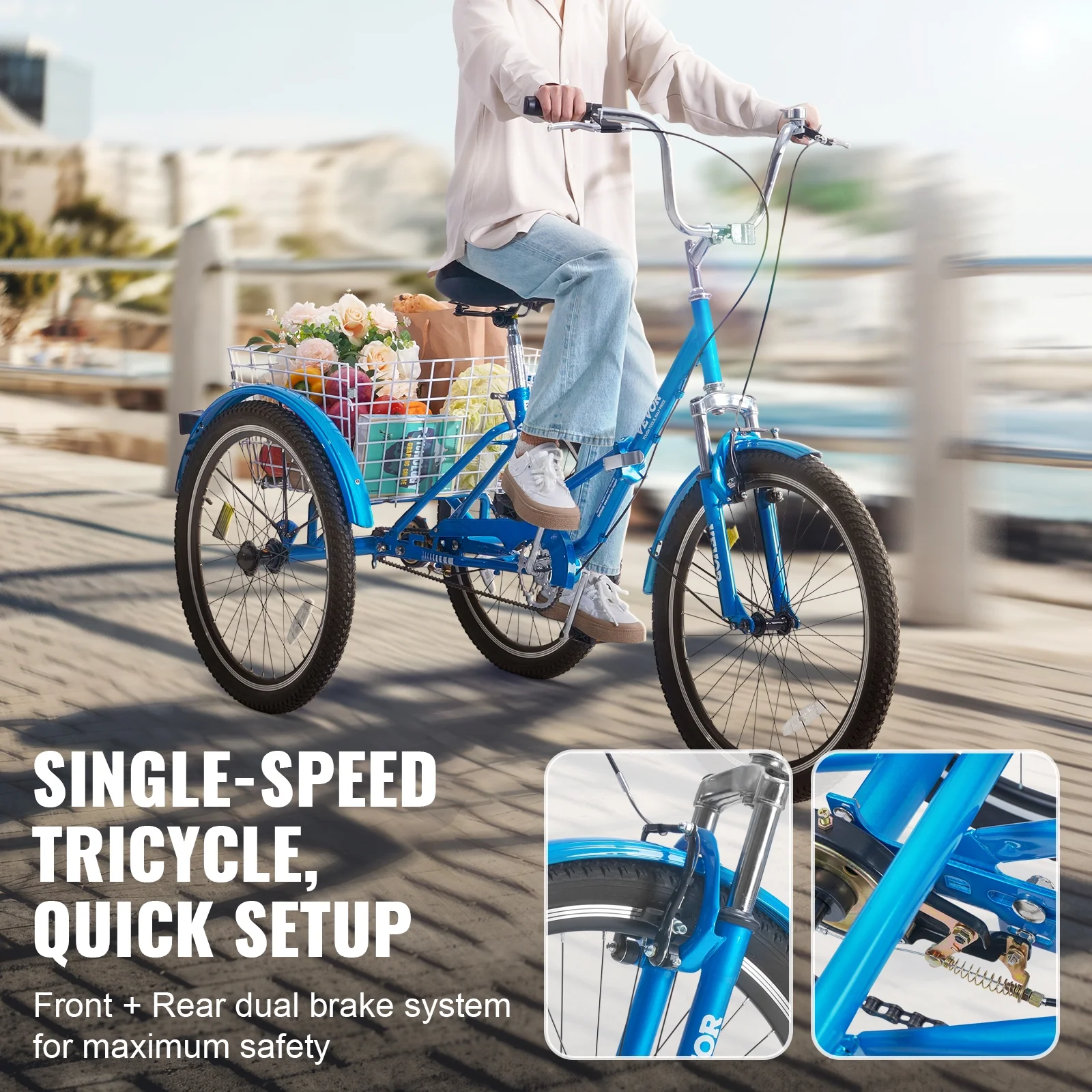 SKYSHALO Folding Adult Tricycle 24