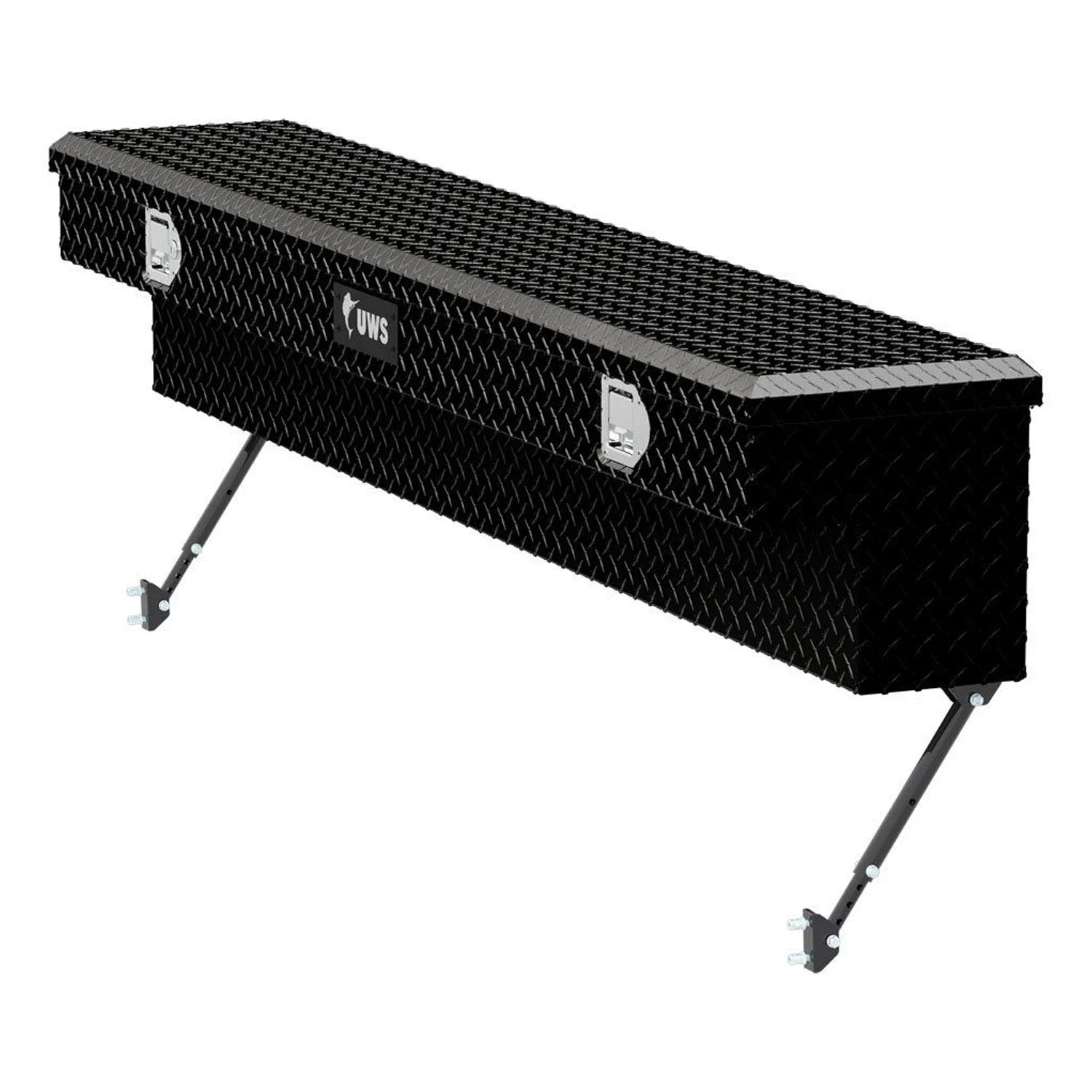 UWS C30142-MK2 72 In Aluminum Truck Bed Side Tool Box, Gloss Black