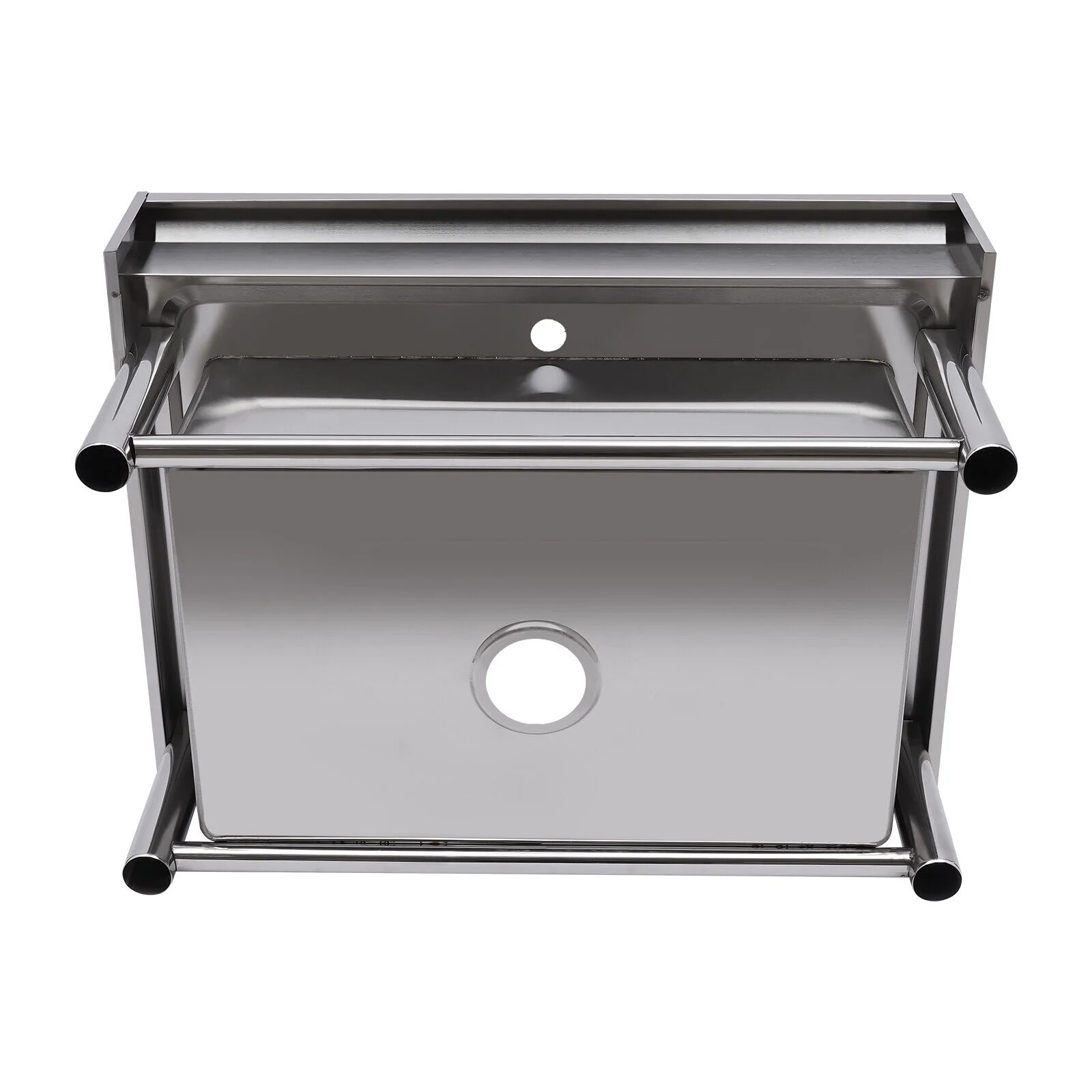 Miumaeov Stainless Steel Commercial Sink with Single Compartment Free Standing Kitchen Prep & Utility Sink With Faucet