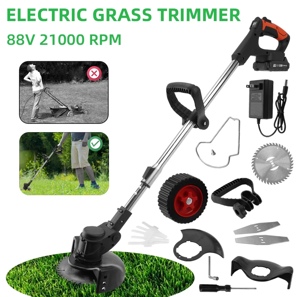 TASHHAR Electric Grass String Trimmer Cordless Weed Eater Lawn Edger Weed Wacker Cutter