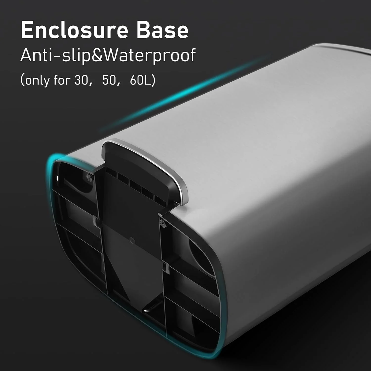 LAZY BUDDY 13.2 Gallon and 1.3 Gallon Trash Can Combo Set, Stainless Steel Kitchen Garbage Can with Foot Pedal & Lid