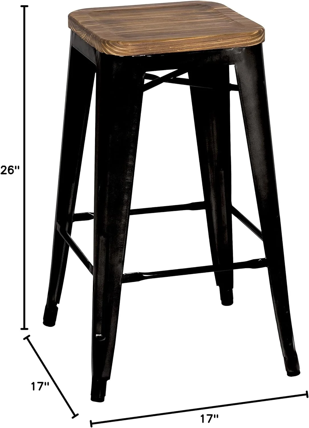 Metropolis Backless Counter Stool 26