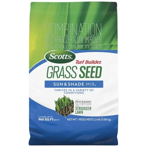 Scotts 2.4 lb Turf Builder Grass Seed Sun andShade Mix