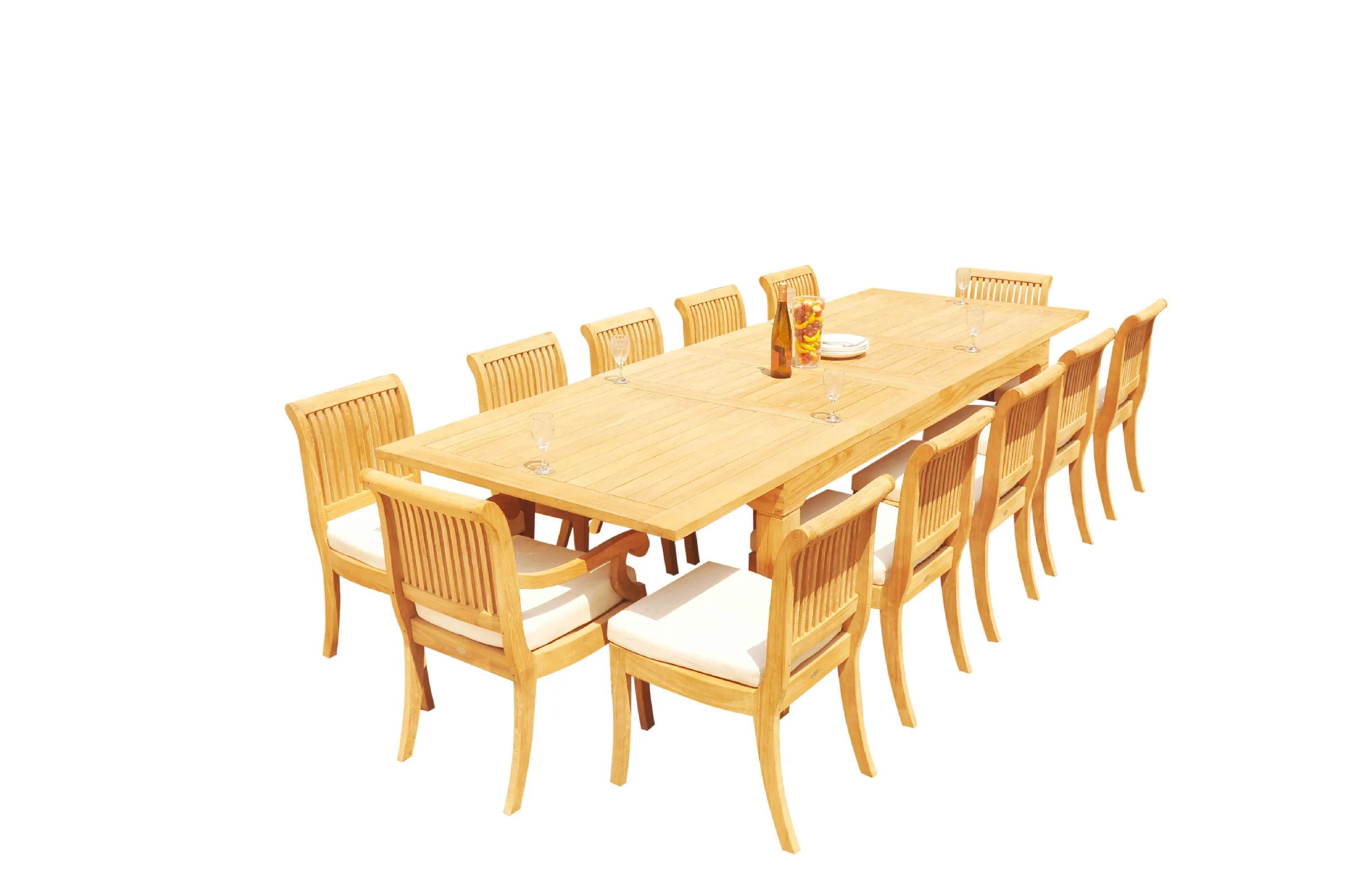Grade-A Teak Dining Set: 12 Seater 13 Pc: 122