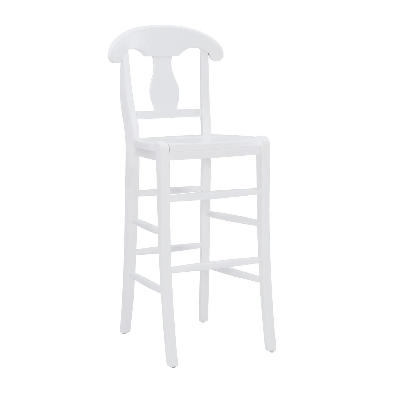 Linon Vander 30 in. Backless Bar Stool - White - Set of 2