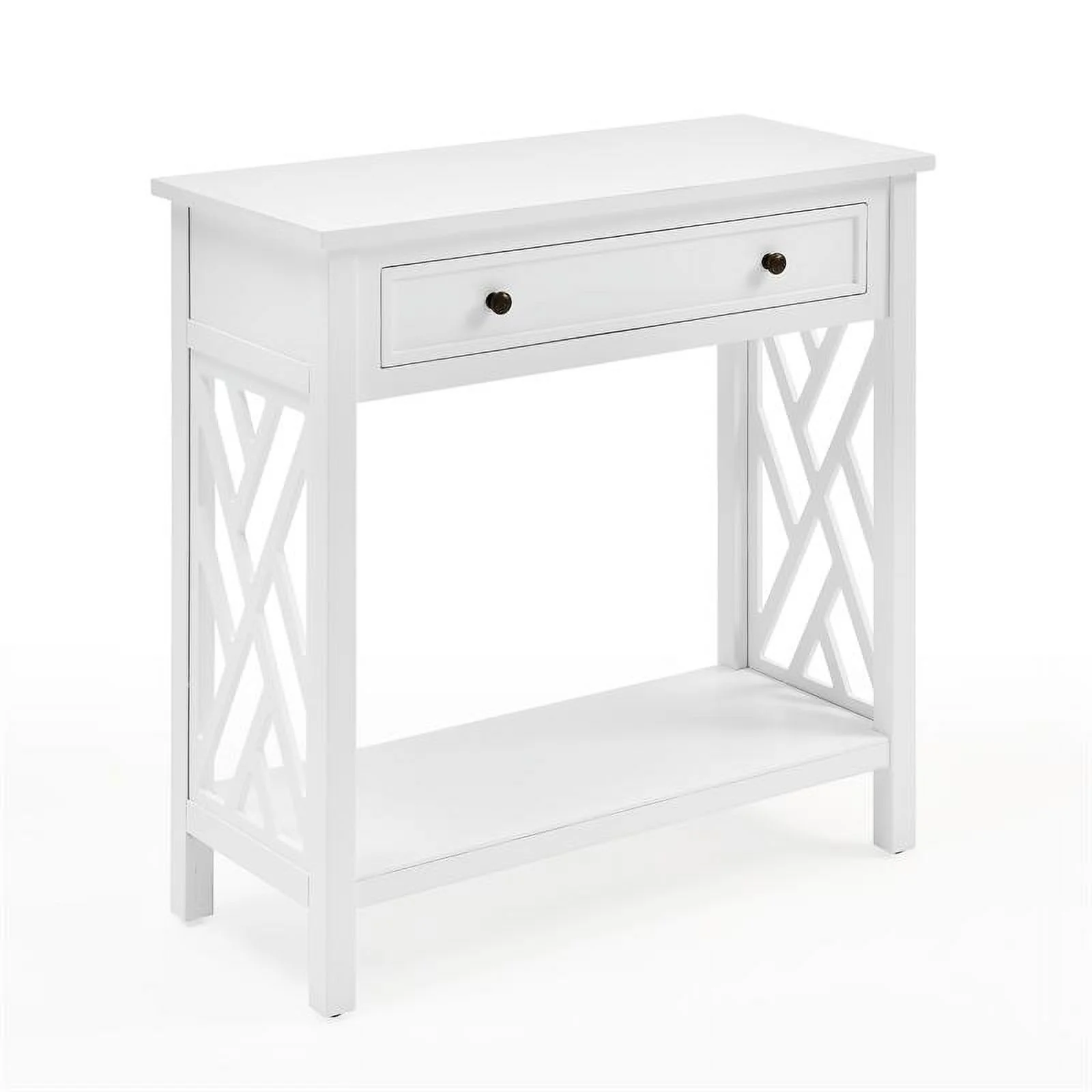 Coventry Wood Coffee Table with Drawer/End Table and Console Table - White
