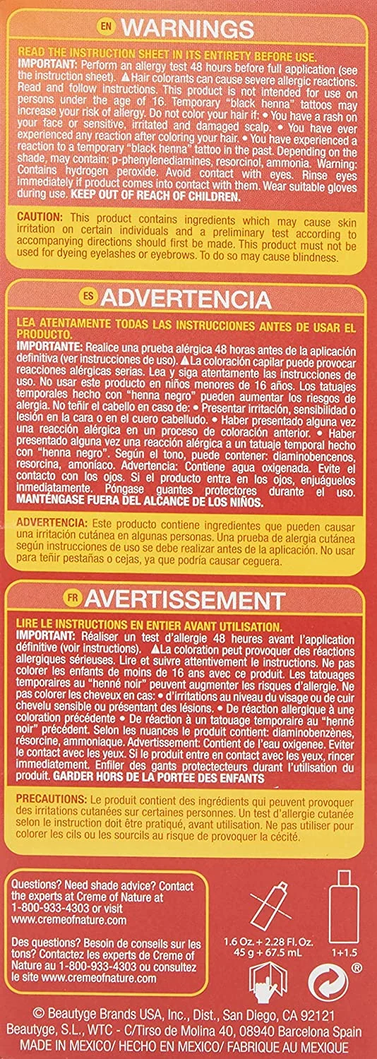 Creme of Nature Exotic Shine Color With Argan Oil, Intensive Red 7.6 1 Each