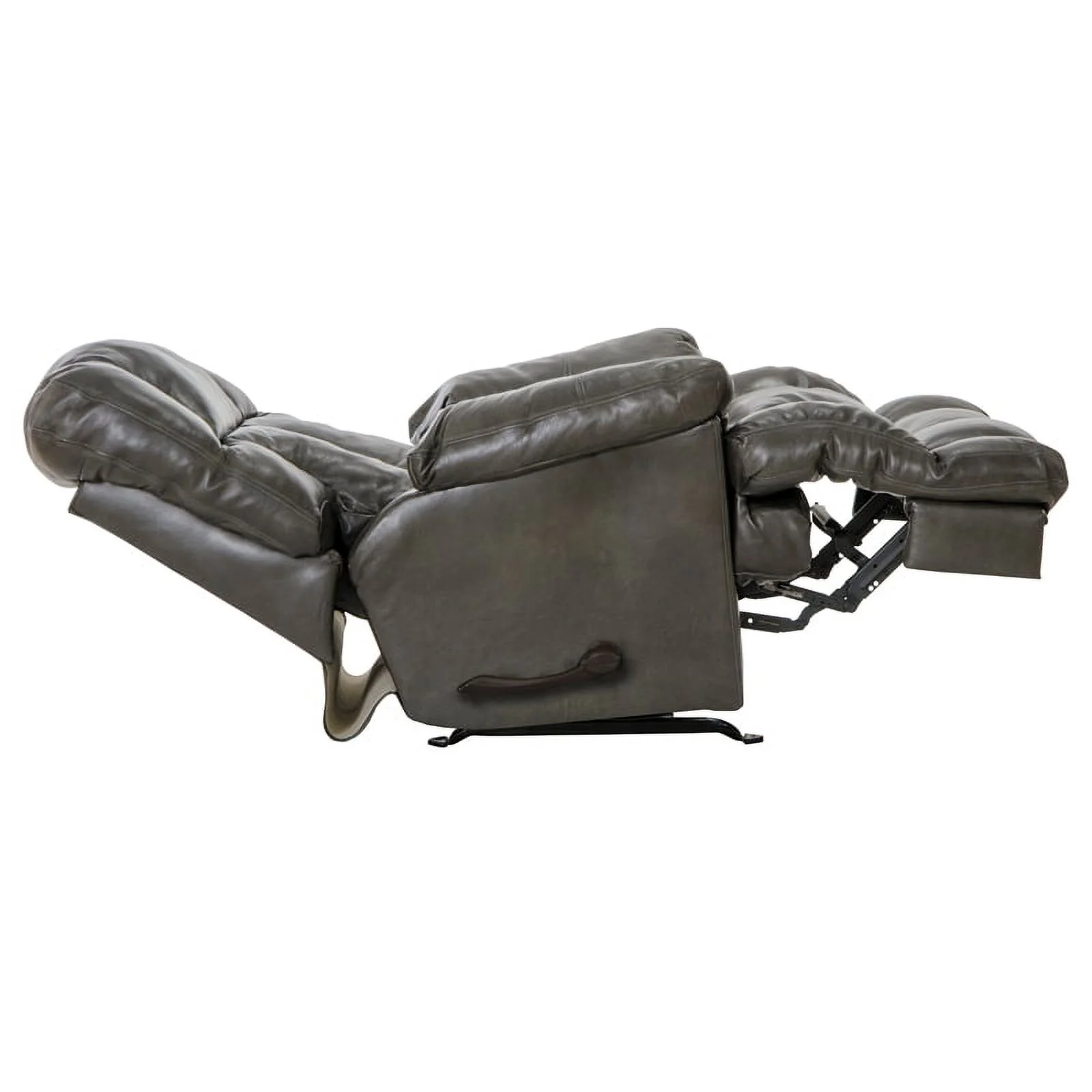 Chaise Rocker Recliner in Steel Finish