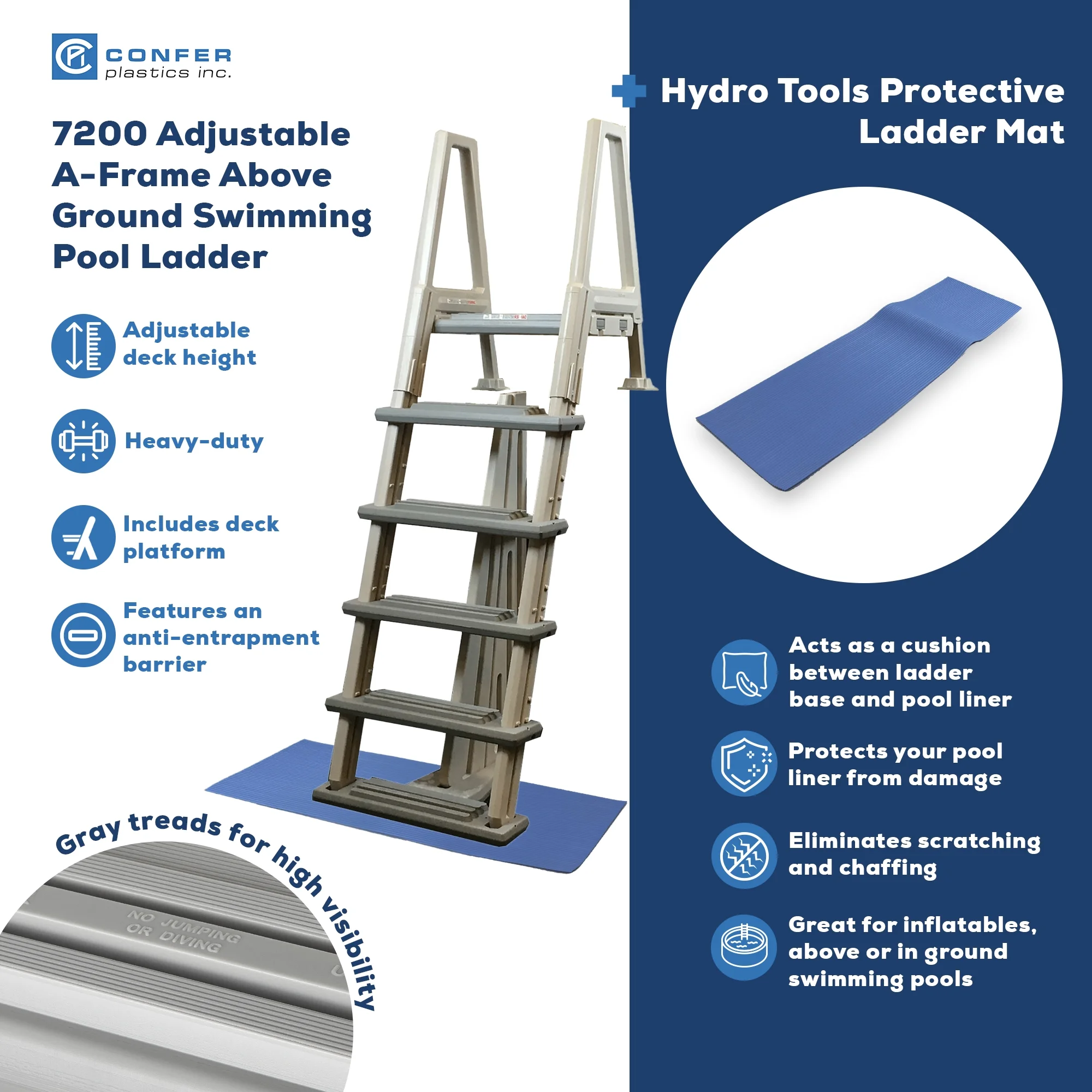 Confer Plastics In Pool Ladder & Hydrotools by Swimline 9