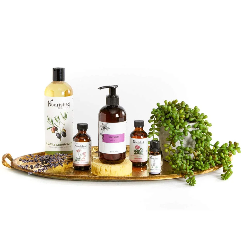 Nourished Essentials Organic Body Wash Kit - DIY Liquid Soap Making