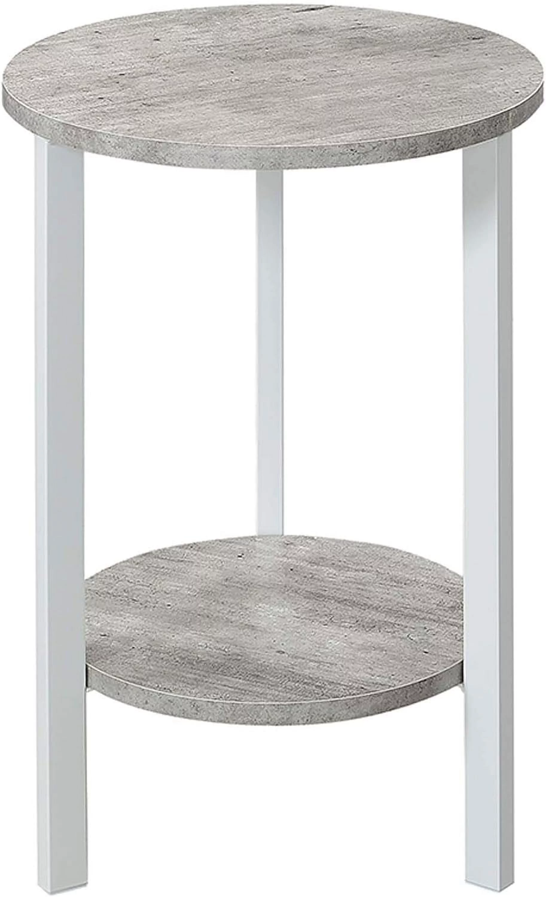 Graystone 31 Inch 2 Tier Plant Stand, Faux Birch/White